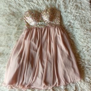 My Michelle sequin bustier dress